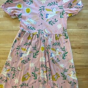 Mini Boden Pink Unicorn Dress - like new!